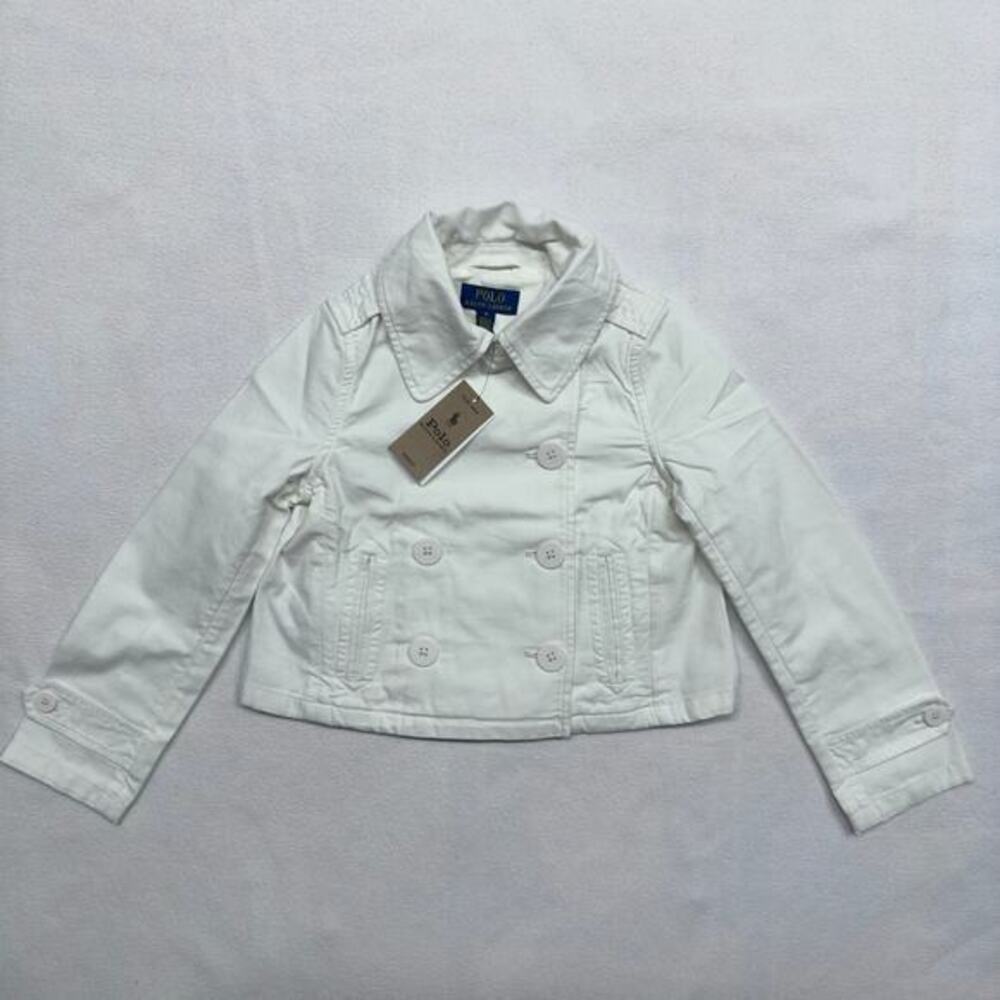 Polo Ralph Lauren Girls Size 8 Willmar Canvas Double-Breasted Jacket MSRP $165 - Picture 2 of 5